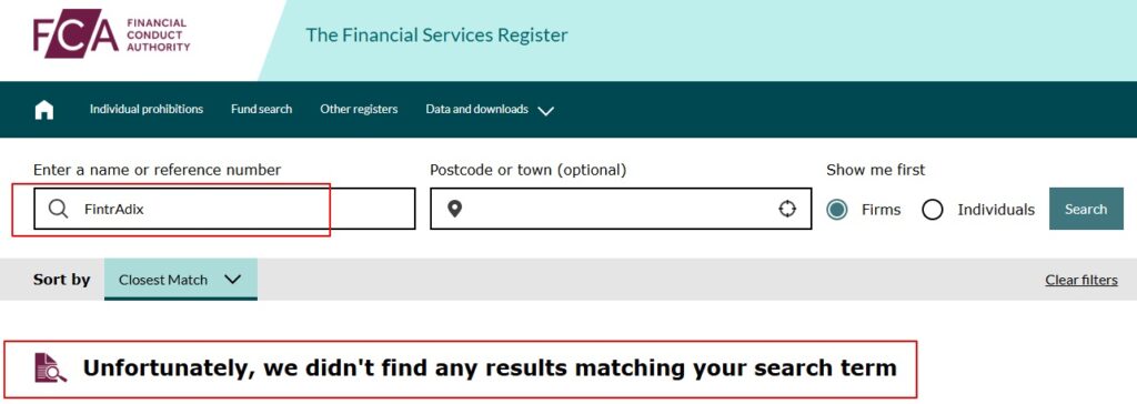 FintrAdix Review: Unmasking the Concerns Around the FintrAdix Scam 3 FintrAdix-FCA