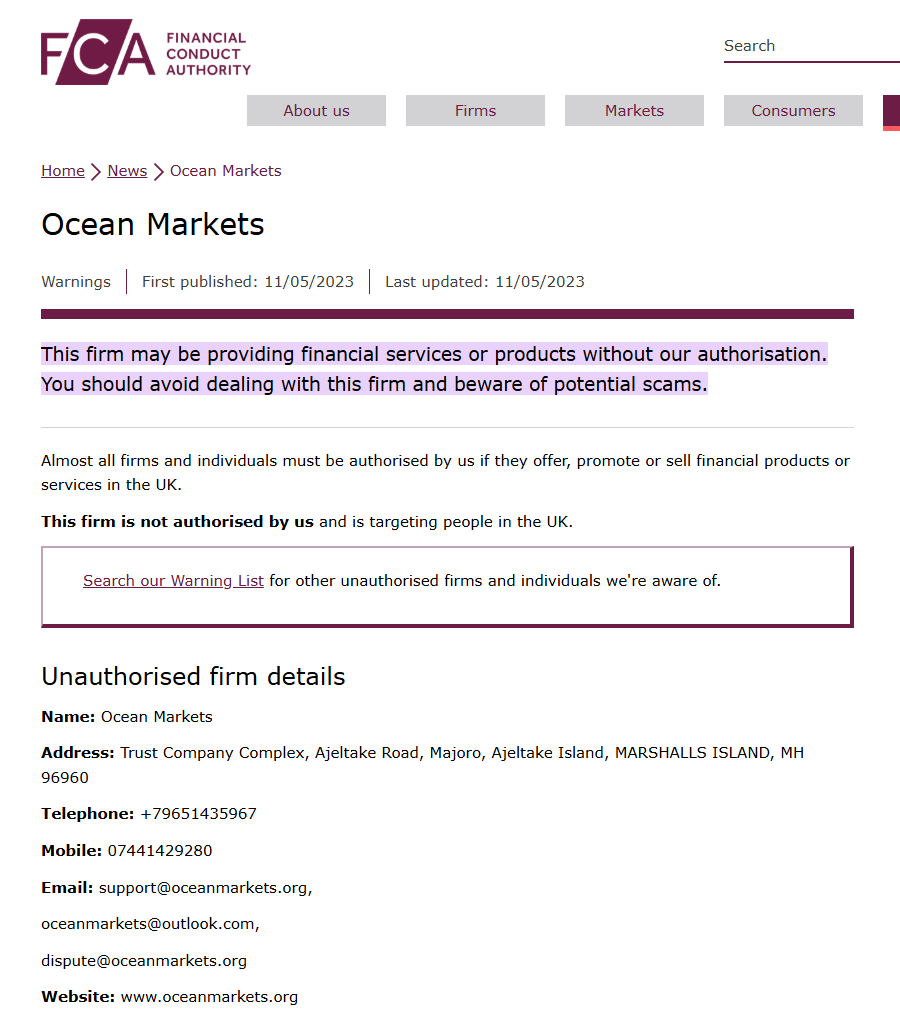 Ocean-Markets-FCA