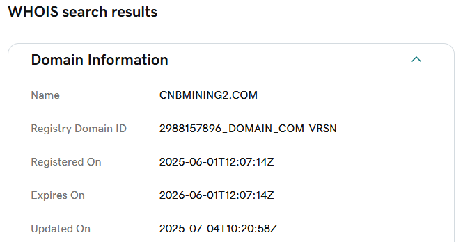 WHOIS-Cnbmining2.com