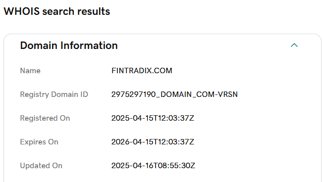 WHOIS-FintrAdix