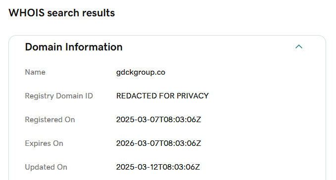 Gdckgroup.co Review: A Closer Look at the Gdckgroup.co Scam 3 WHOIS-Gdckgroup.co