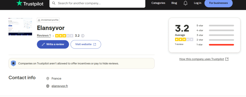 Elan Syvor Review – Important Insights Before You Invest in Elansyvor.fr 3 ElanSyvor-Trsutpilot