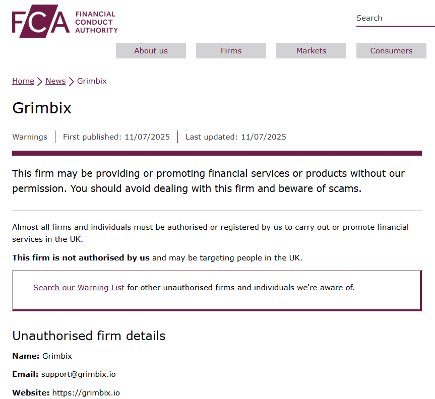 Grimbix Review – Important Insights Before You Invest in Grimbix 2 Grimbix-FCA