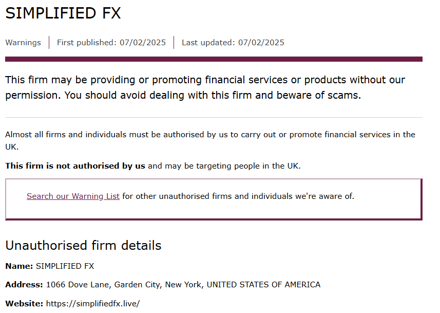 Simplified FX Review: Uncovering the Truth Behind the Platform 4 Simplified FX-FCA