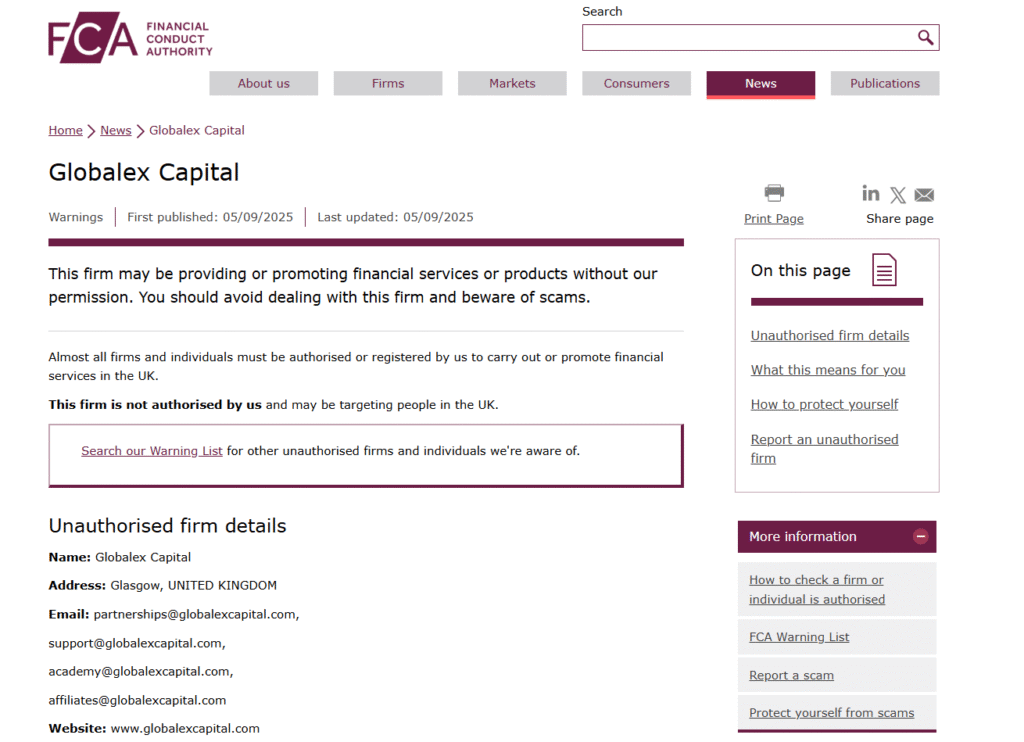 Globalex Capital Review – Important Insights Before You Invest in globalexcapital.com 2
