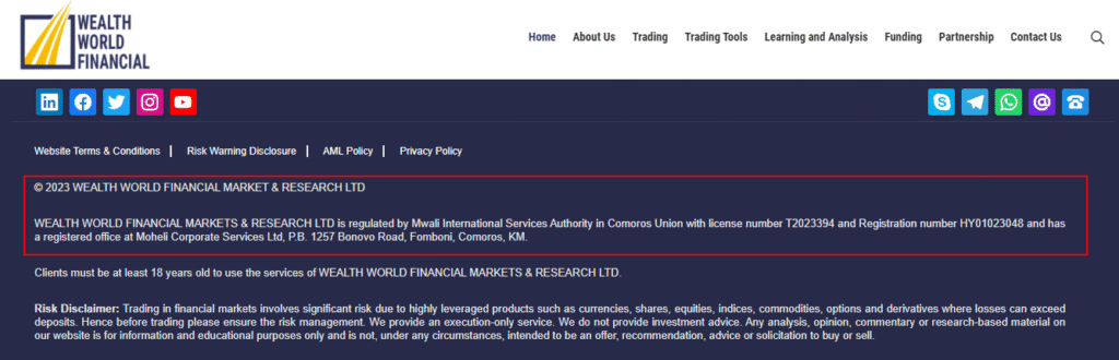 Wealth World Markets Review – Important Insights Before You Invest in Wealthworldmarkets.com 3 Wealth World Markets-Regulation