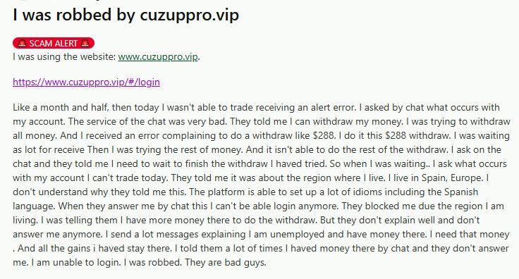 Cuzuppro.vip Review – Important Insights Before You Invest in Cuzuppro.vip 4 Cuzuppro.vip Reddit