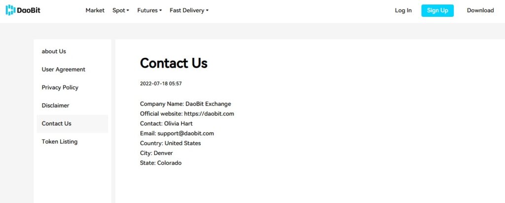 Daobit Review – Important Insights Before You Invest in Daobit.com 2 Daobit Contact