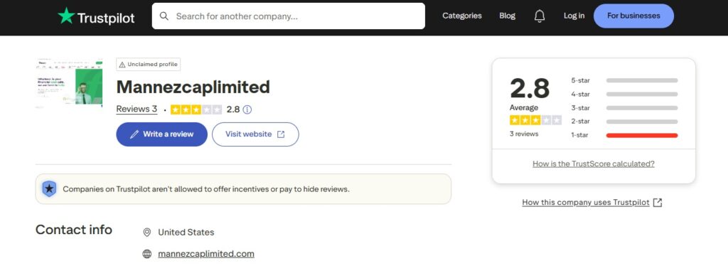 Mannez Capital Limited Review – Important Insights Before You Invest in Mannezcaplimited.com 3