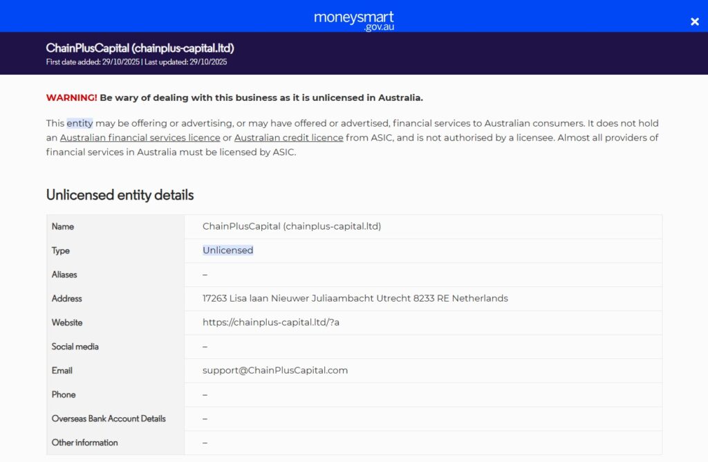 Investor-warning-ChainPlusCapital-chainplus-capital-ltd