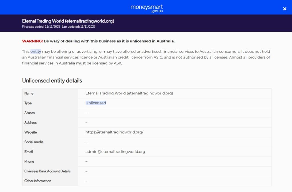 Investor-warning-Eternal-Trading-World-eternaltradingworld-org