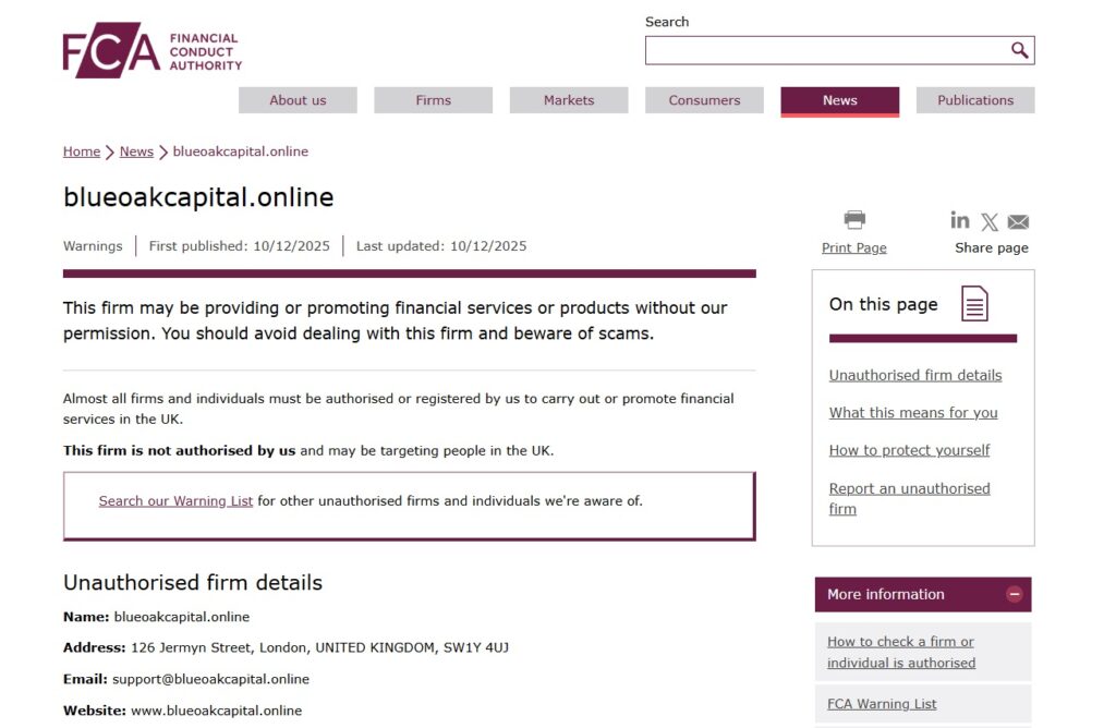 blueoakcapital-online-FCA-Warning